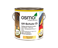 Бесцветное защитное масло OSMO UV-Schutz Oil c УФ-фильтром, без биоцидов, для деревянных поверхностей: фасадов, заборов, обшивки балконов, окон, дверей. Защитное масло OSMO №410 бесцветное шелковисто-матовое.